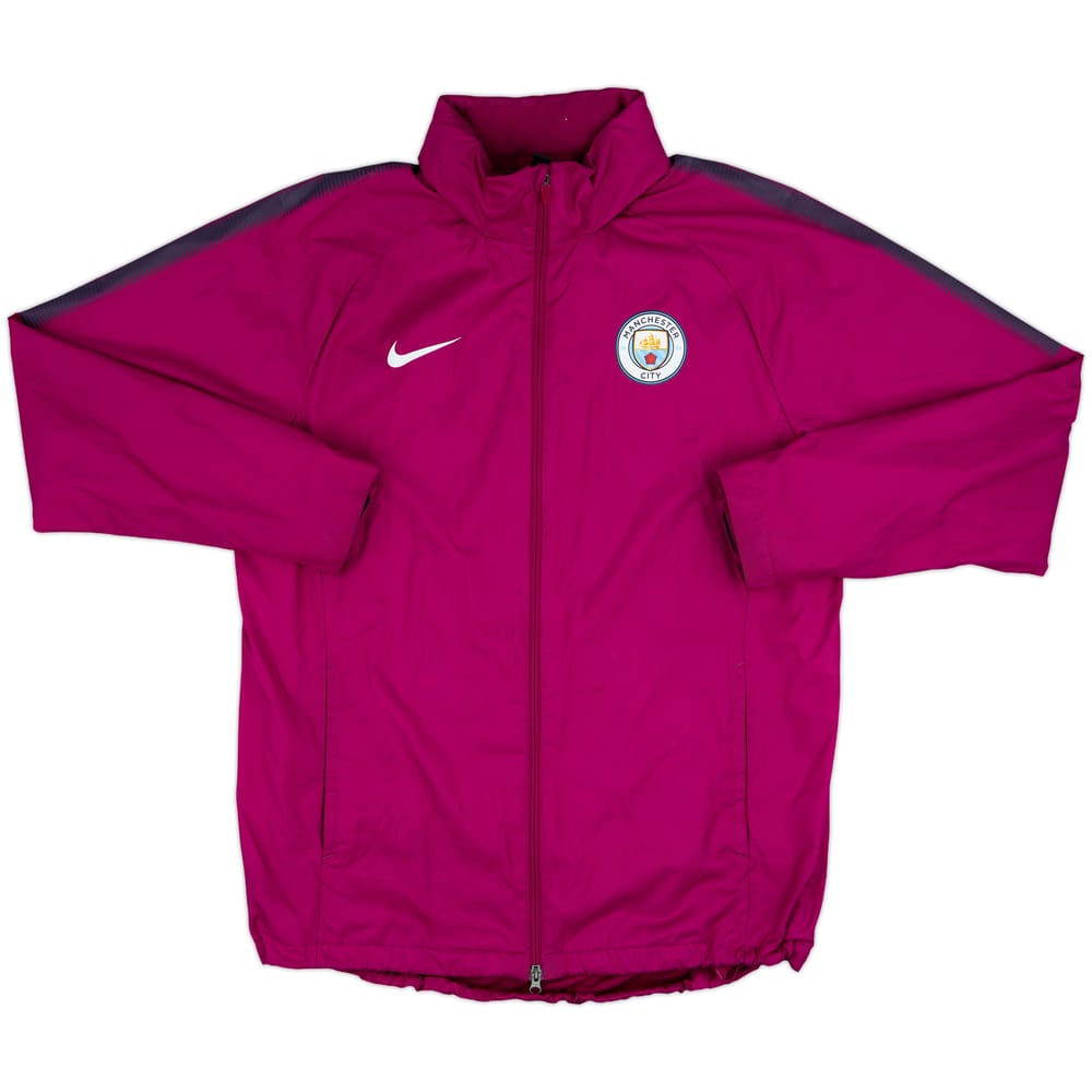 2018-19 Manchester City Nike Hooded Rain Jacket - 8/10 - (XL)