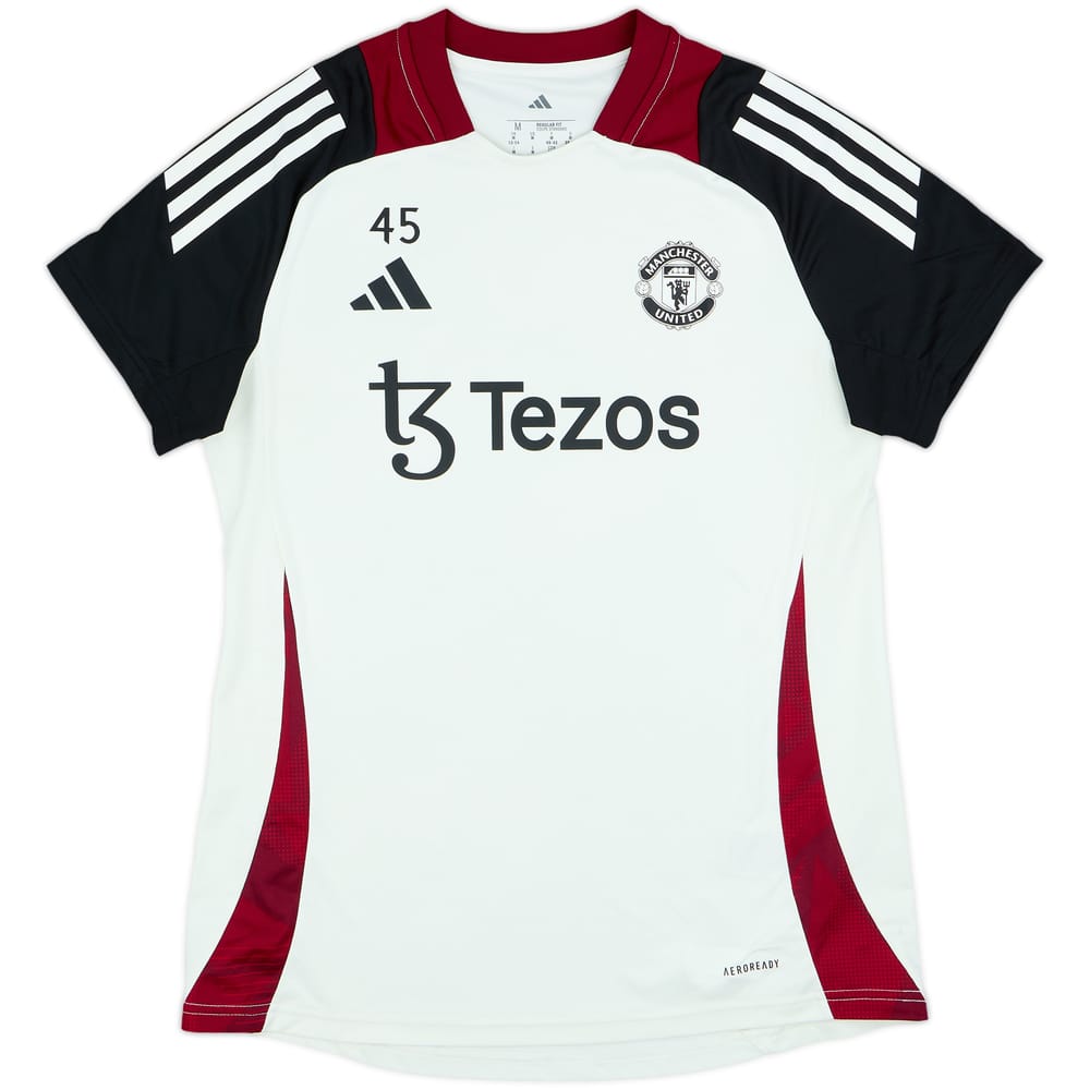 2024-25 Manchester United Women's adidas Player Issue Training Shirt #45 (Women's M)
