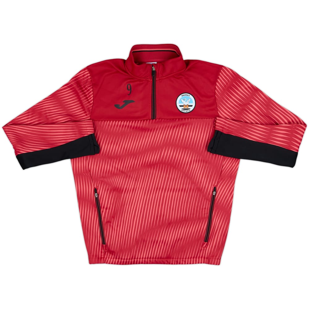 2021-22 Swansea City Player Issue Joma 1/4 Zip Training Top #9 - 8/10 - (M)