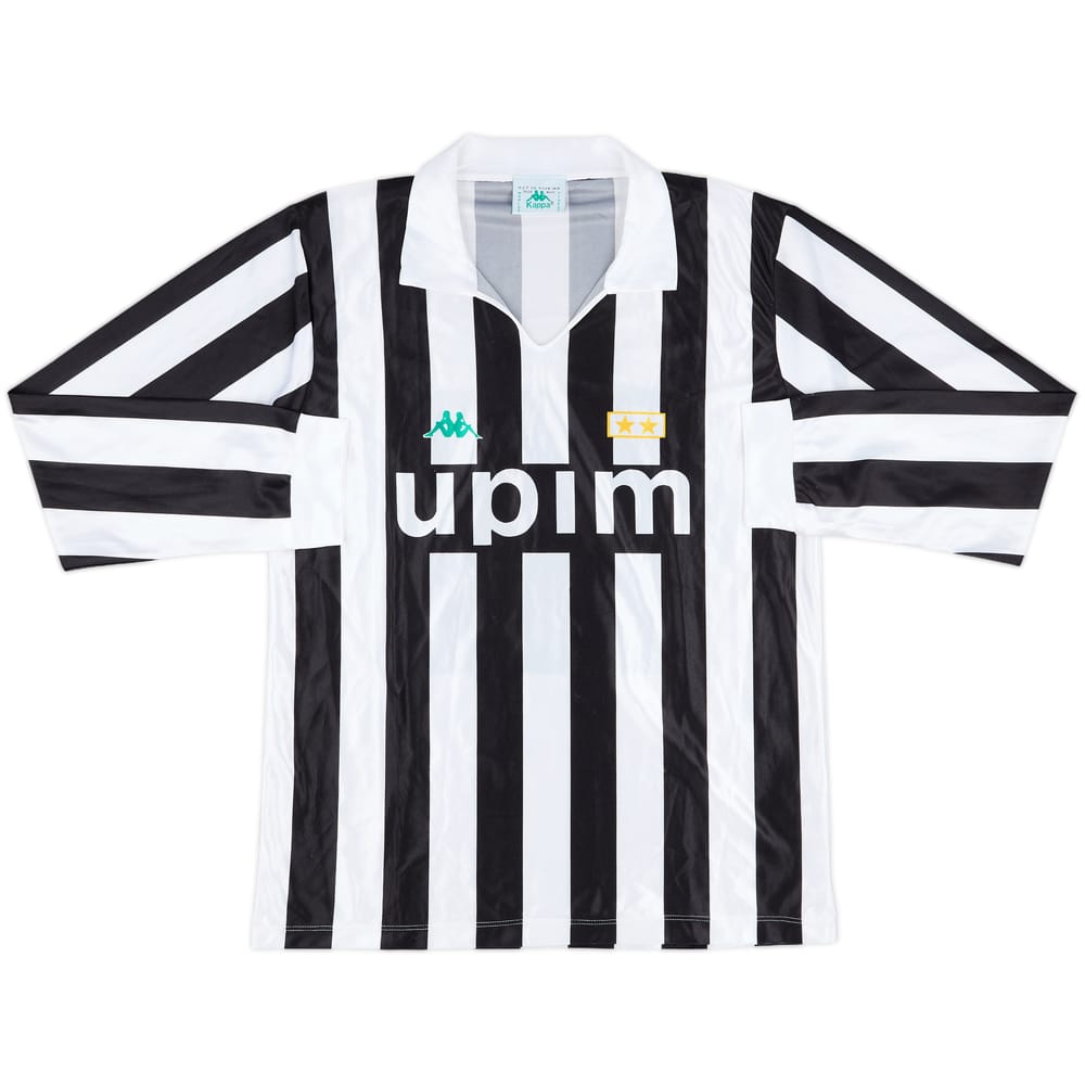 1991-92 Juventus Basic Home L/S Shirt - 9/10 - (XL)