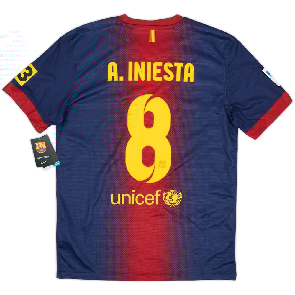 Camiseta de local del Barcelona 2012-13 A.Iniesta #8 (M)