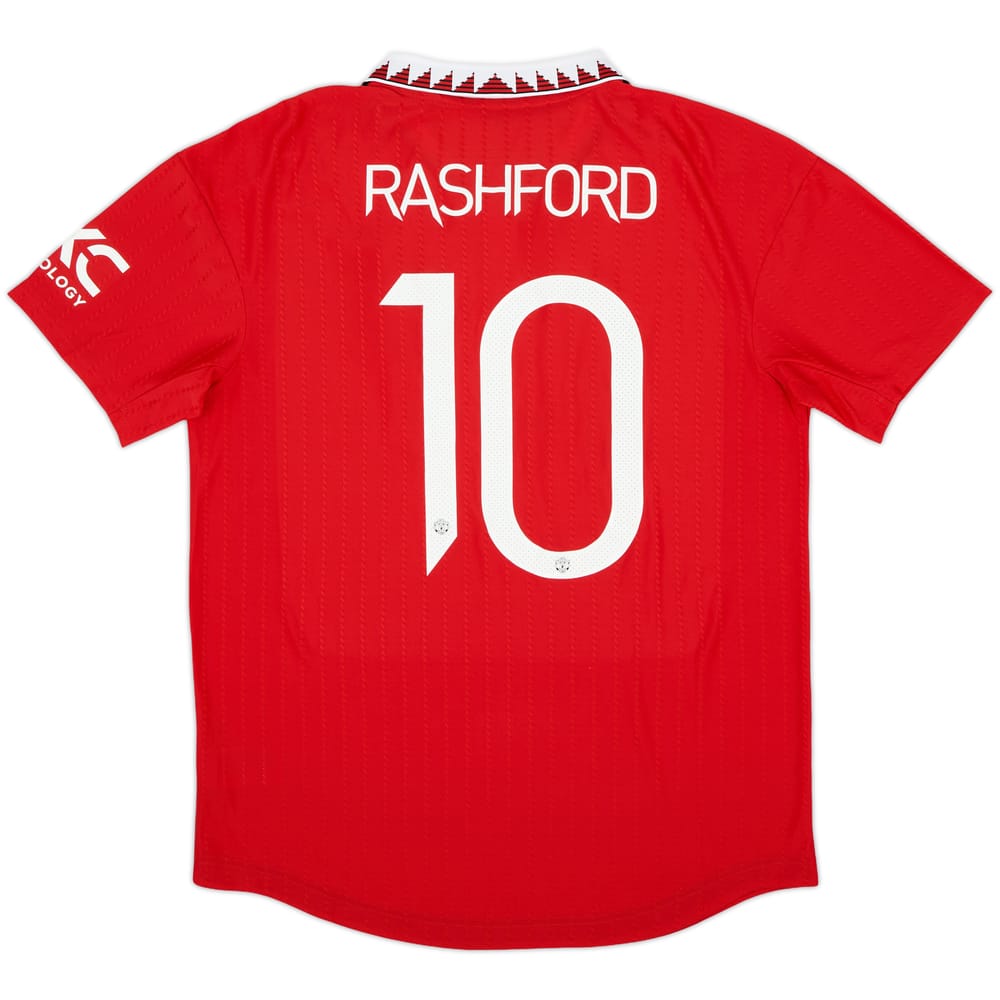 2022-23 Manchester United Authentic Home Shirt Rashford #10 - 8/10 - (L)
