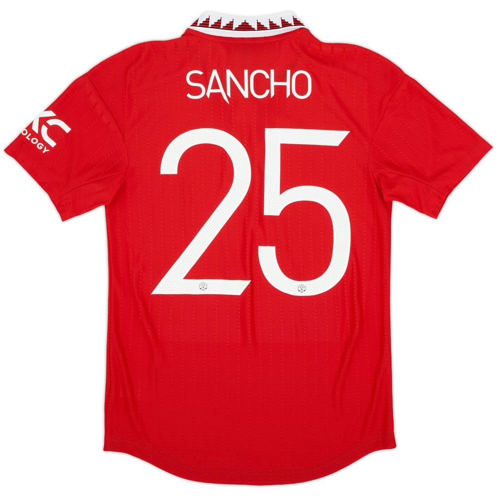 2022-23 Manchester United Authentic Home Shirt Sancho #25 (S)