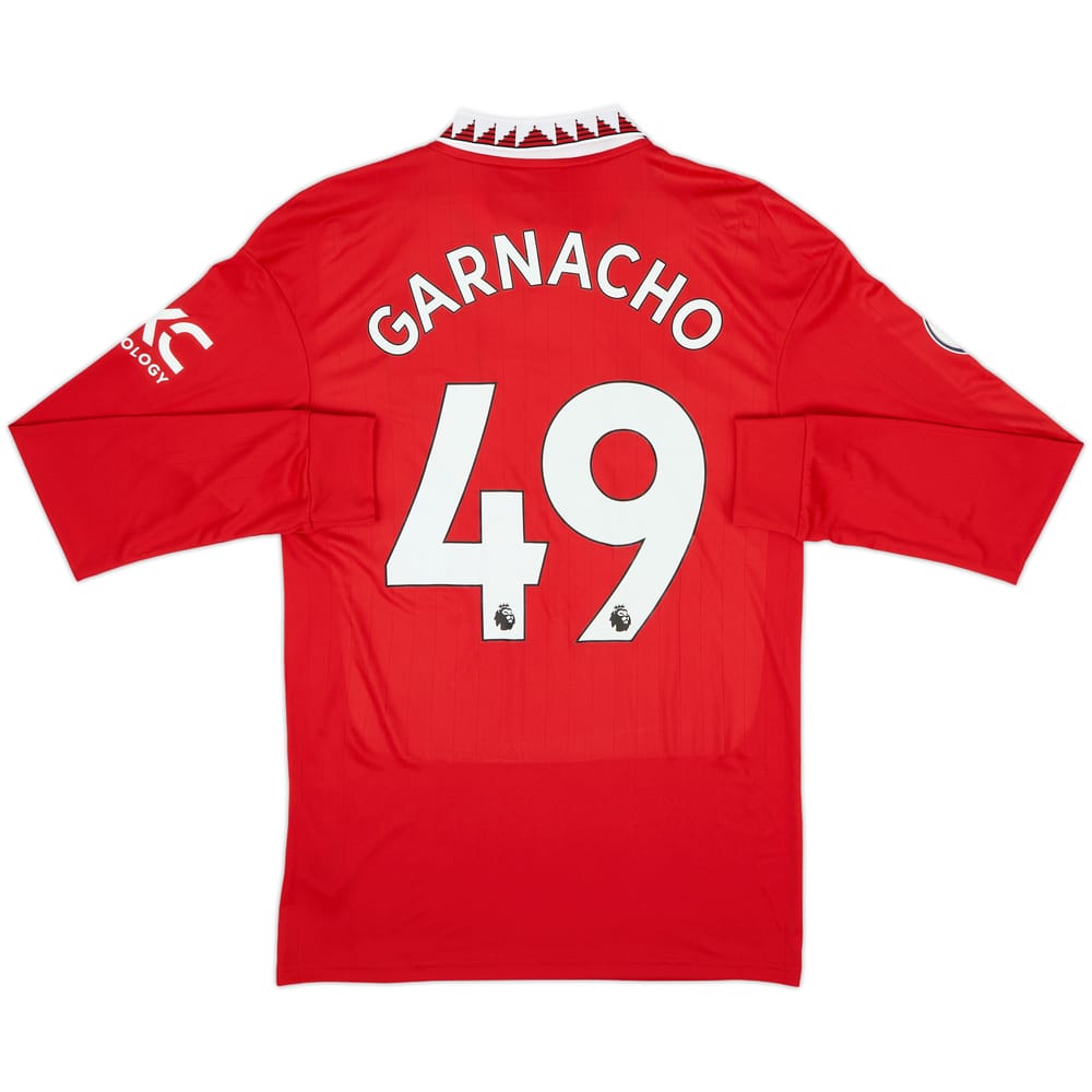 2022-23 Manchester United Home L/S Shirt Garnacho #49 (S)