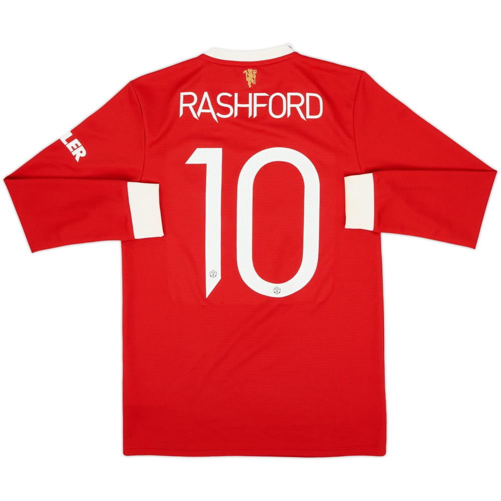 2021-22 Manchester United Home L/S Shirt Rashford #10 (S)