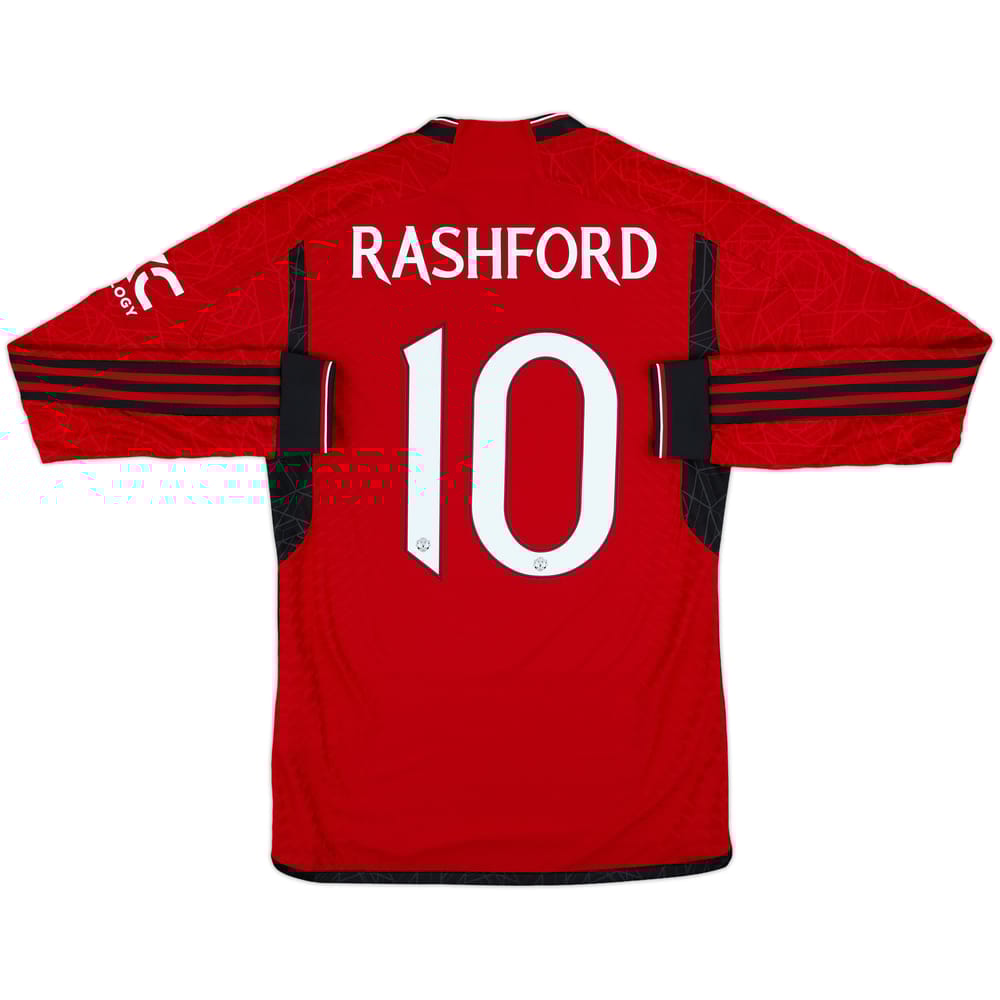2023-24 Manchester United Authentic Home L/S Shirt Rashford #10 - 8/10 - (S)