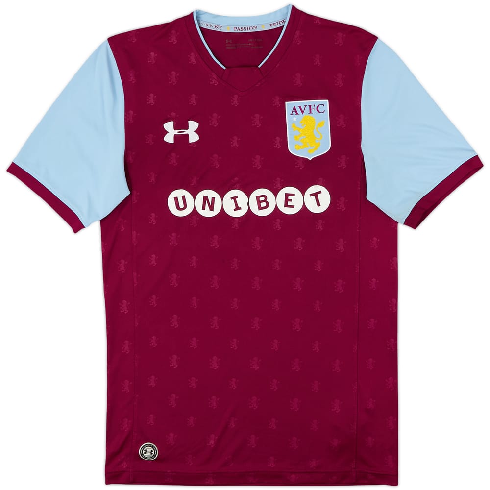 2017-18 Aston Villa Home Shirt - 6/10 - (S)