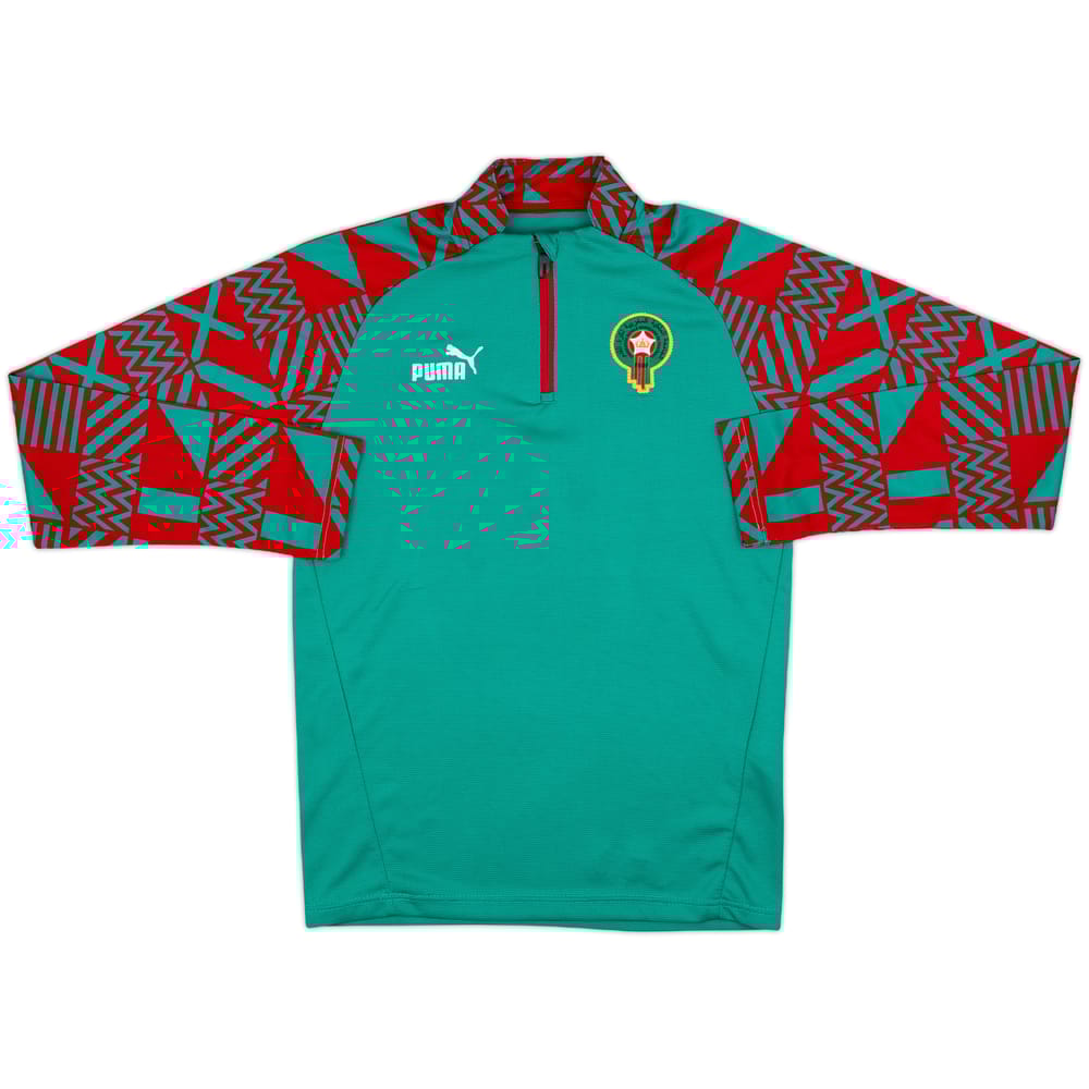 2022-23 Morocco Puma 1/4 Zip Training Top - 8/10 - (L.Boys)