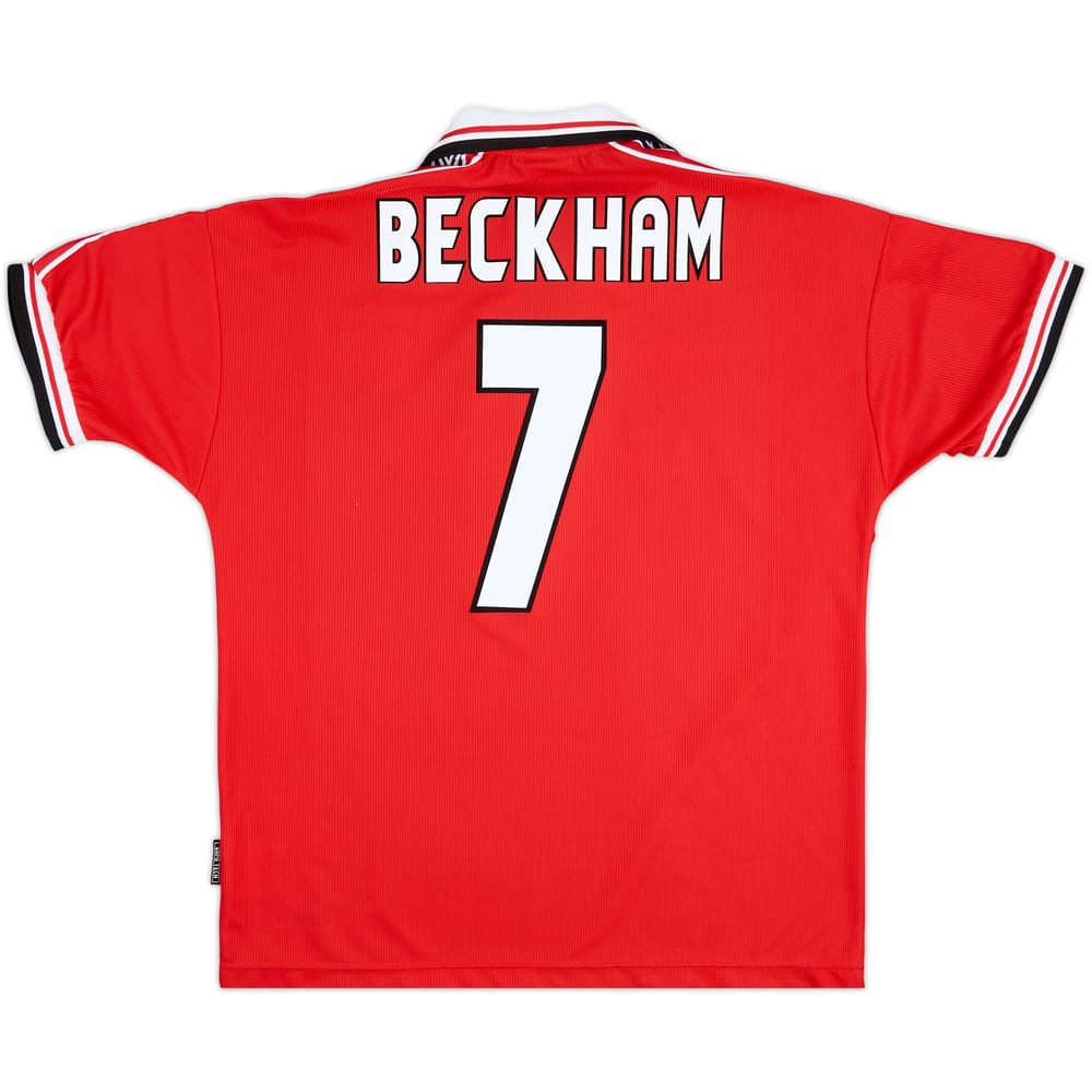 1998-00 Manchester United Home Shirt Beckham #7 - 8/10 - (L)
