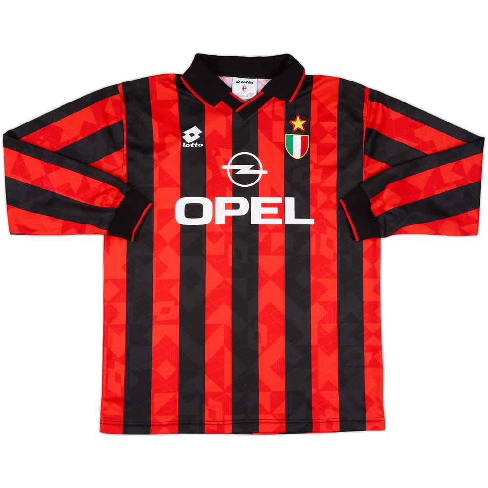 1994-95 AC Milan Match Issue Home L/S Shirt #2