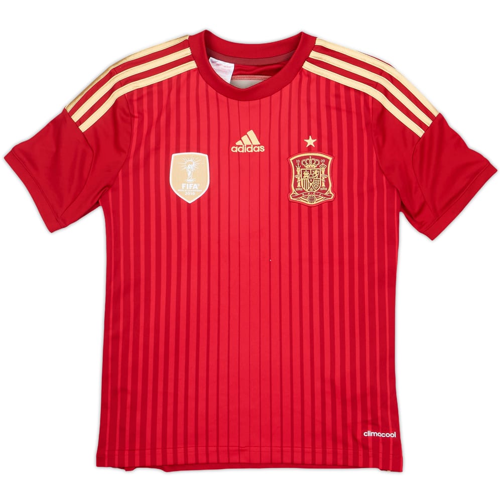 2013-15 Spain Home Shirt - 8/10 - (M.Boys)