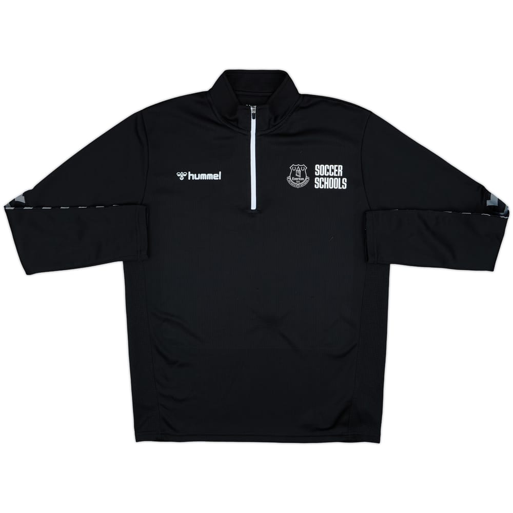 2021-22 Everton 'Soccer Schools' Hummel 1/4 Zip Drill Top - 8/10 - (L)