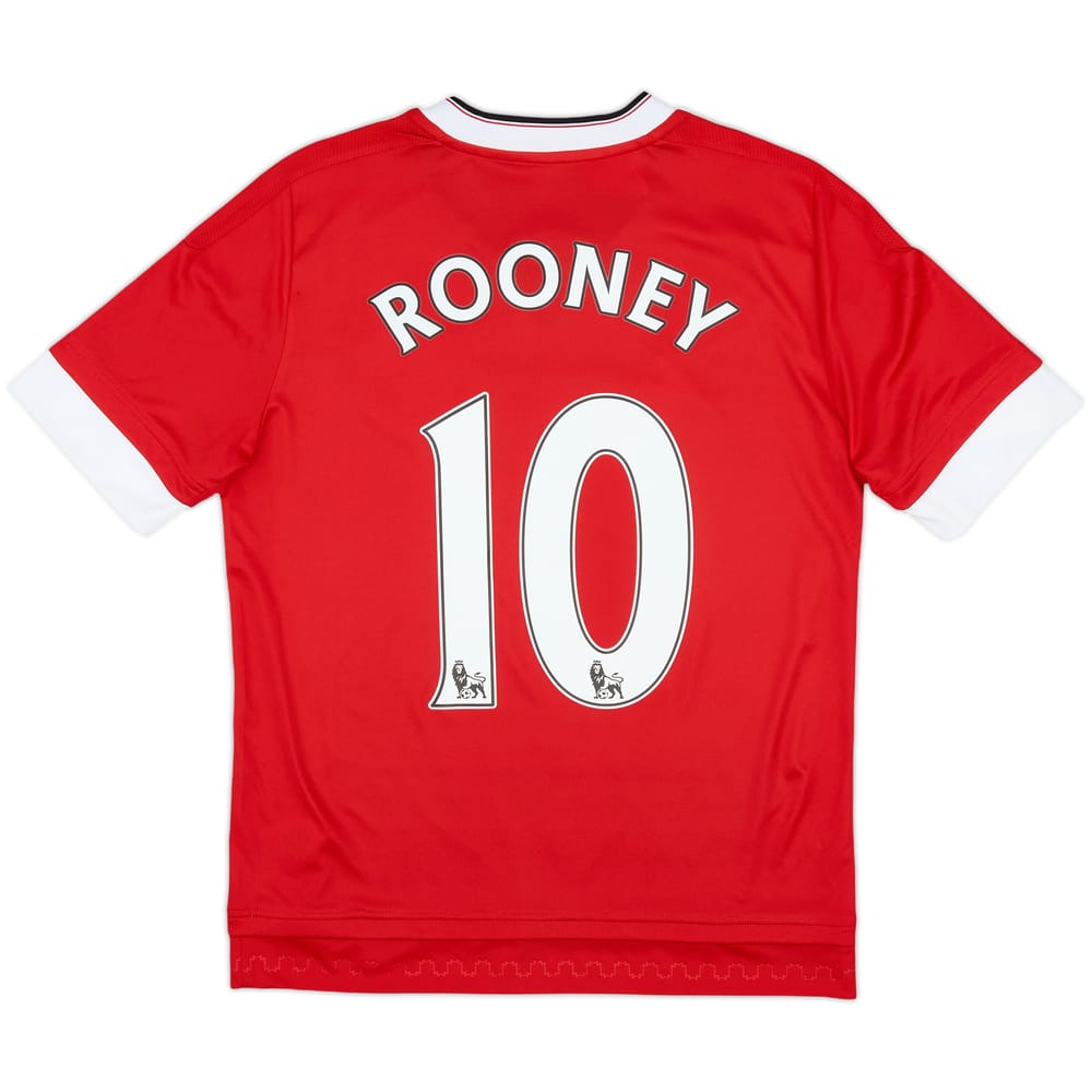 2015-16 Manchester United Home Shirt Rooney #10 - 9/10 - (L.Boys)