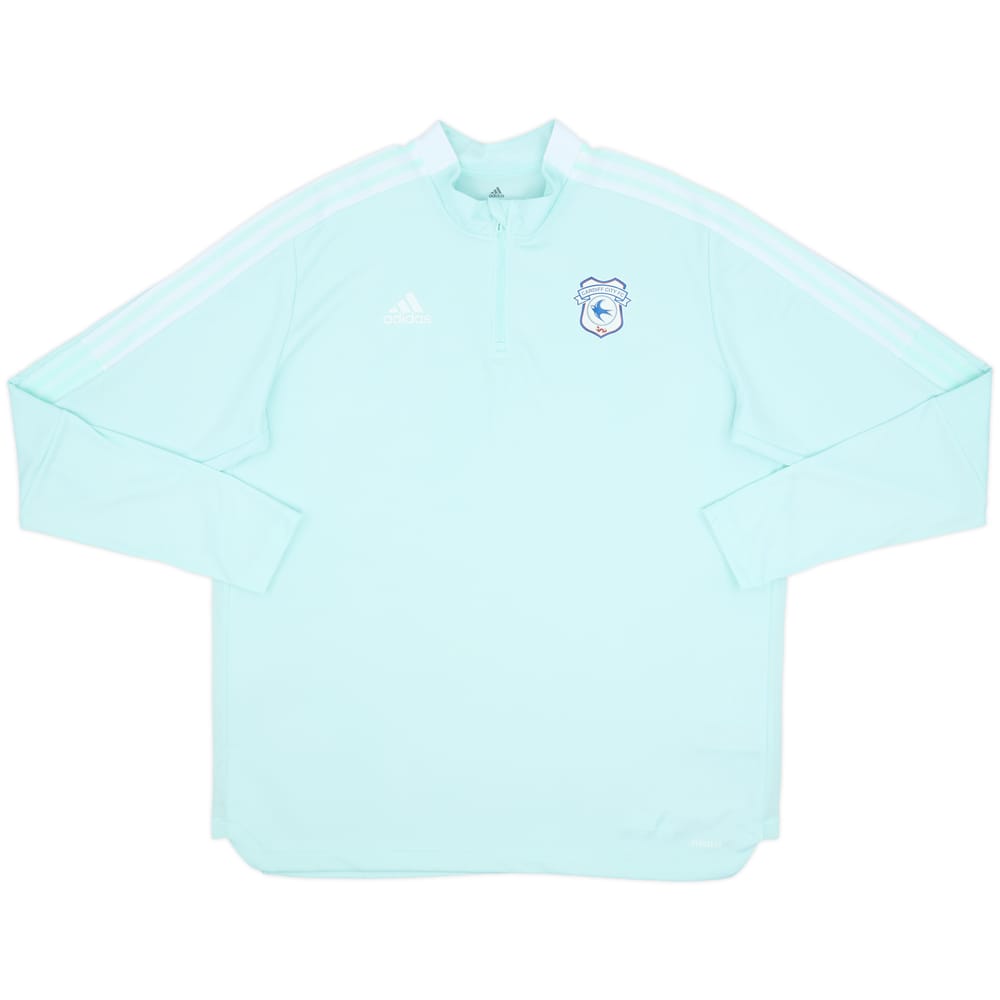 2021-22 Cardiff City adidas 1/4 Zip Sweat Top - 10/10 - (XXL)
