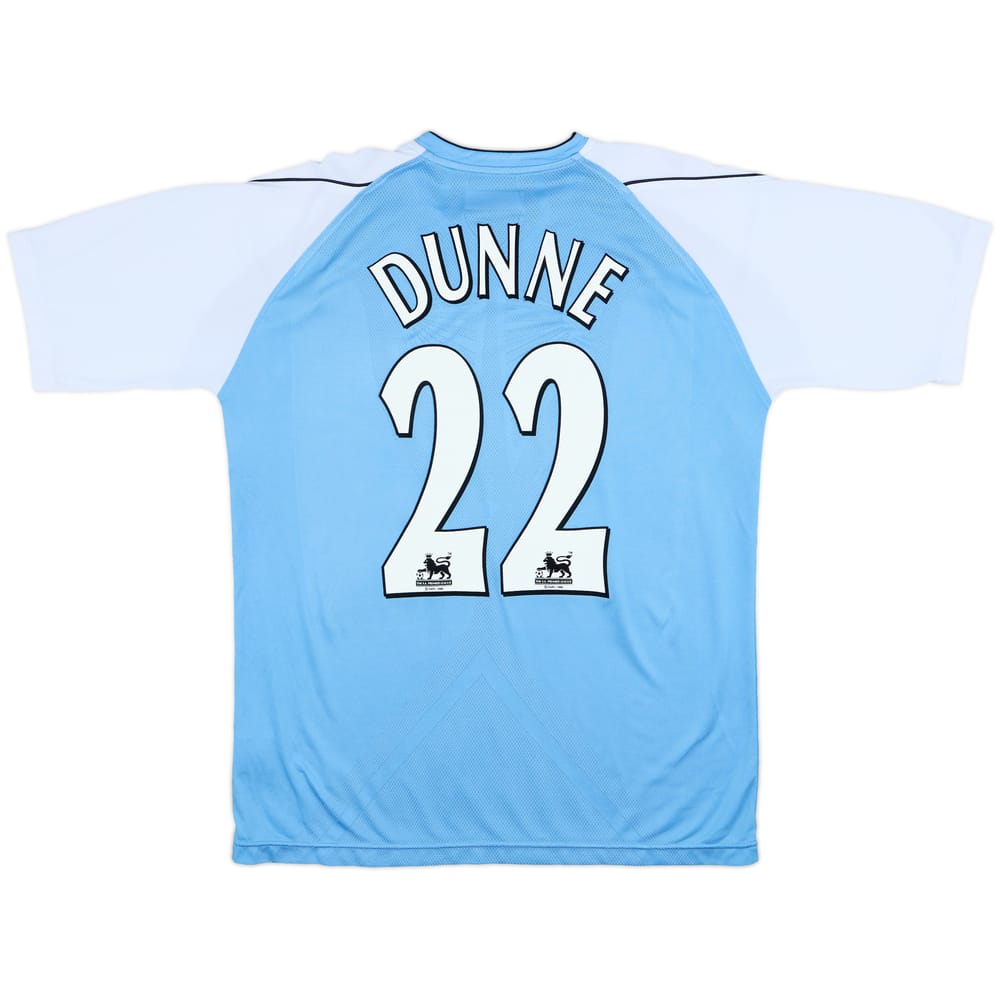 2006-07 Manchester City Home Shirt Dunne #22 - 8/10 - (L)