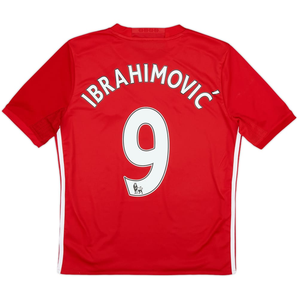 2016-17 Manchester United Home Shirt Ibrahimovic #9 - 8/10 - (L.Boys)