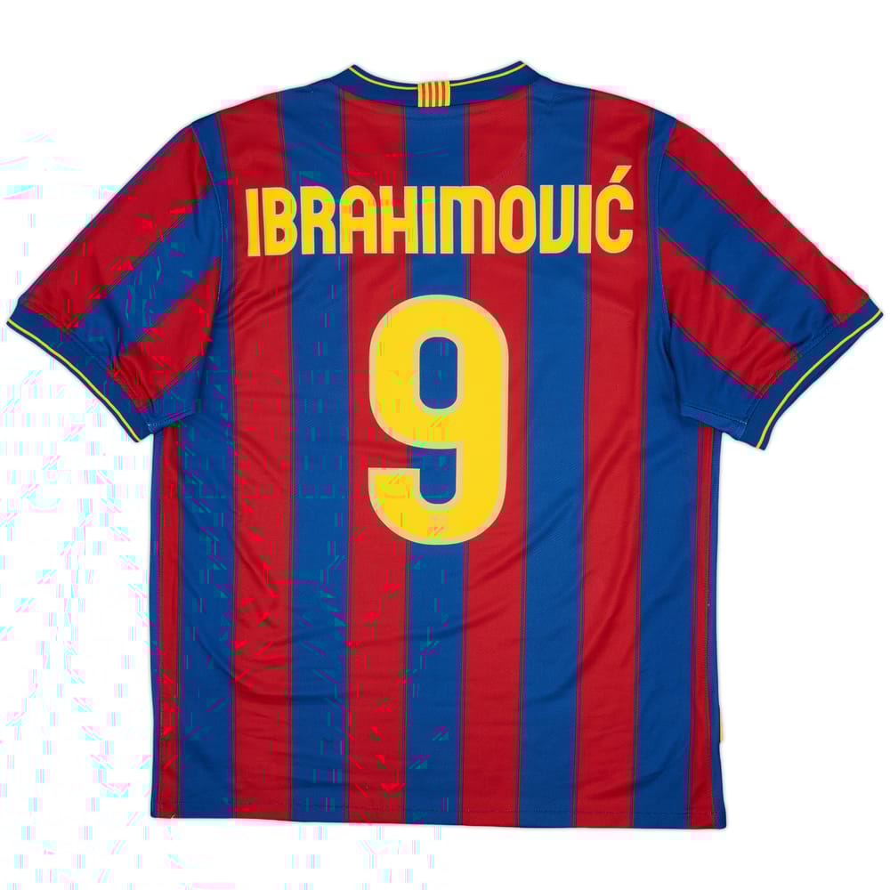 2009-10 Barcelona Home Shirt Ibrahimovic #9 - 9/10 - (L)