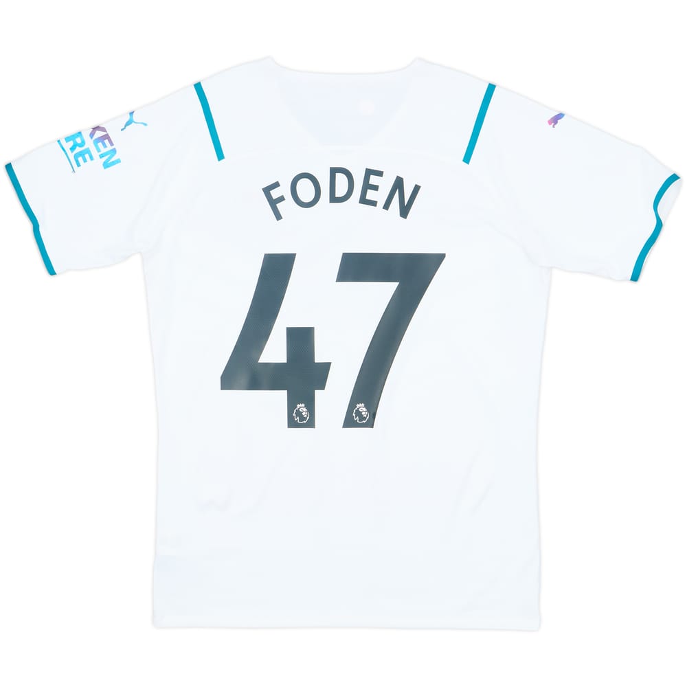 2021-22 Manchester City Authentic Away Shirt Foden #47 - 9/10 - (XL)