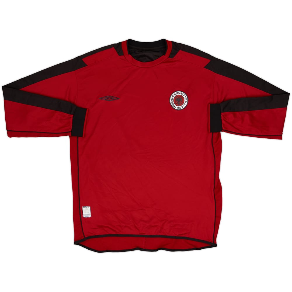 2004-05 Albania Home L/S Shirt - 8/10 - (XXL)