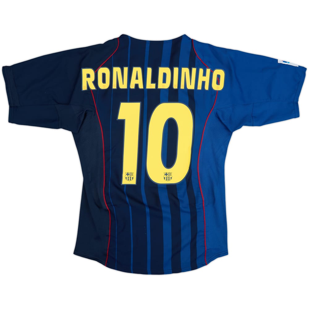 2004-05 Barcelona Away Shirt Ronaldinho #10 - 7/10 - (S)