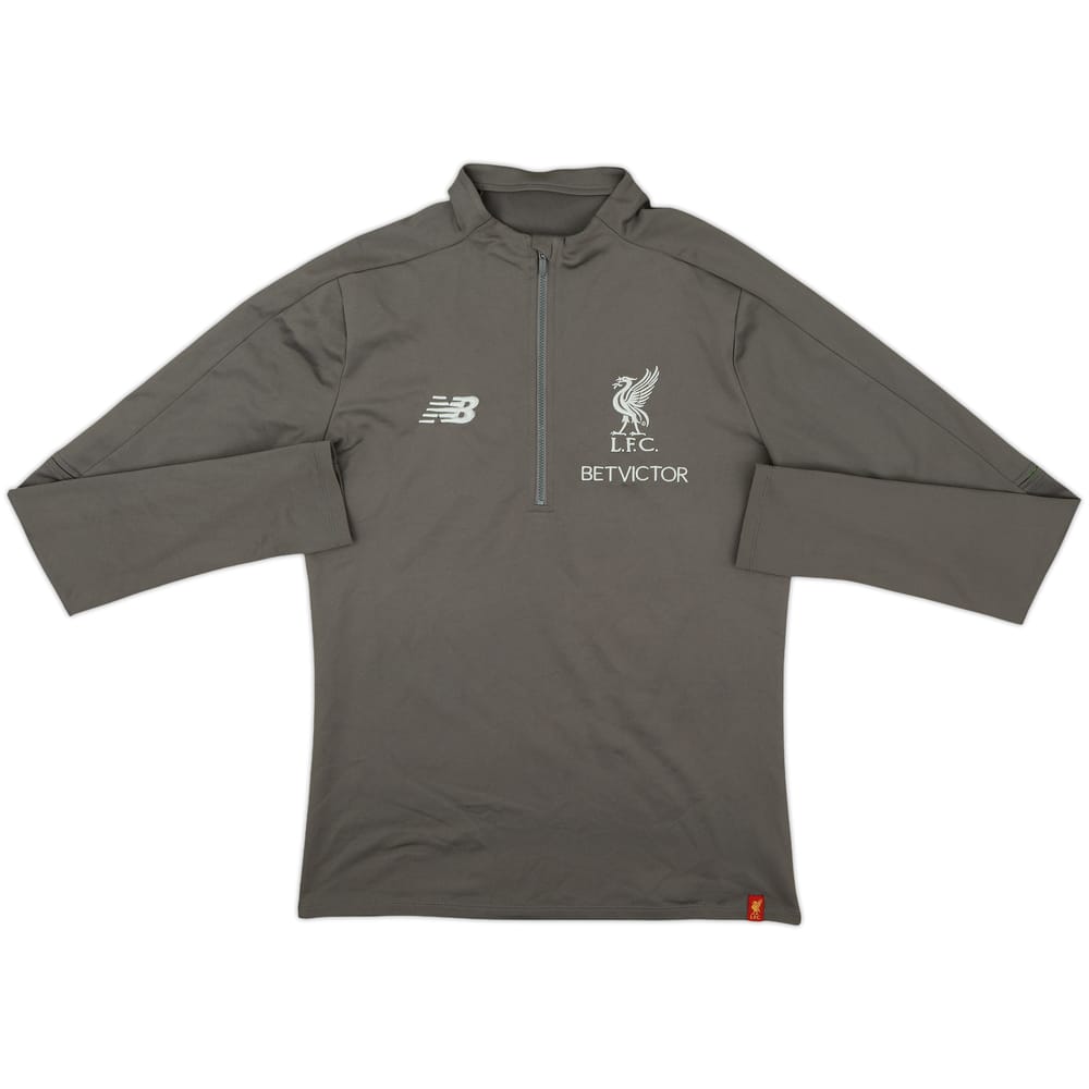 2018-19 Liverpool New Balance 1/4 Zip Drill Top - 8/10 - (S)