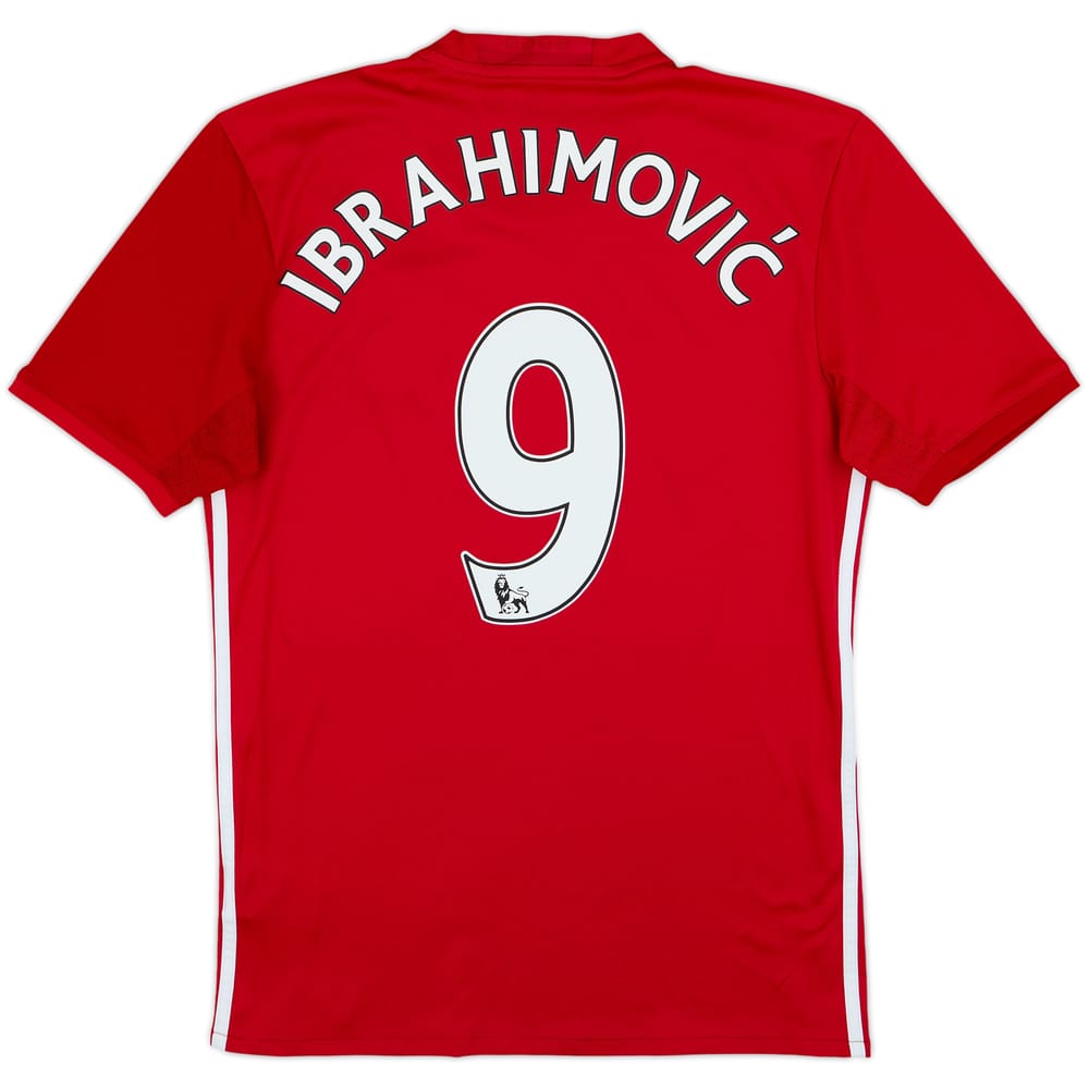 2016-17 Manchester United Home Shirt Ibrahimovic #9 - 7/10 - (S)