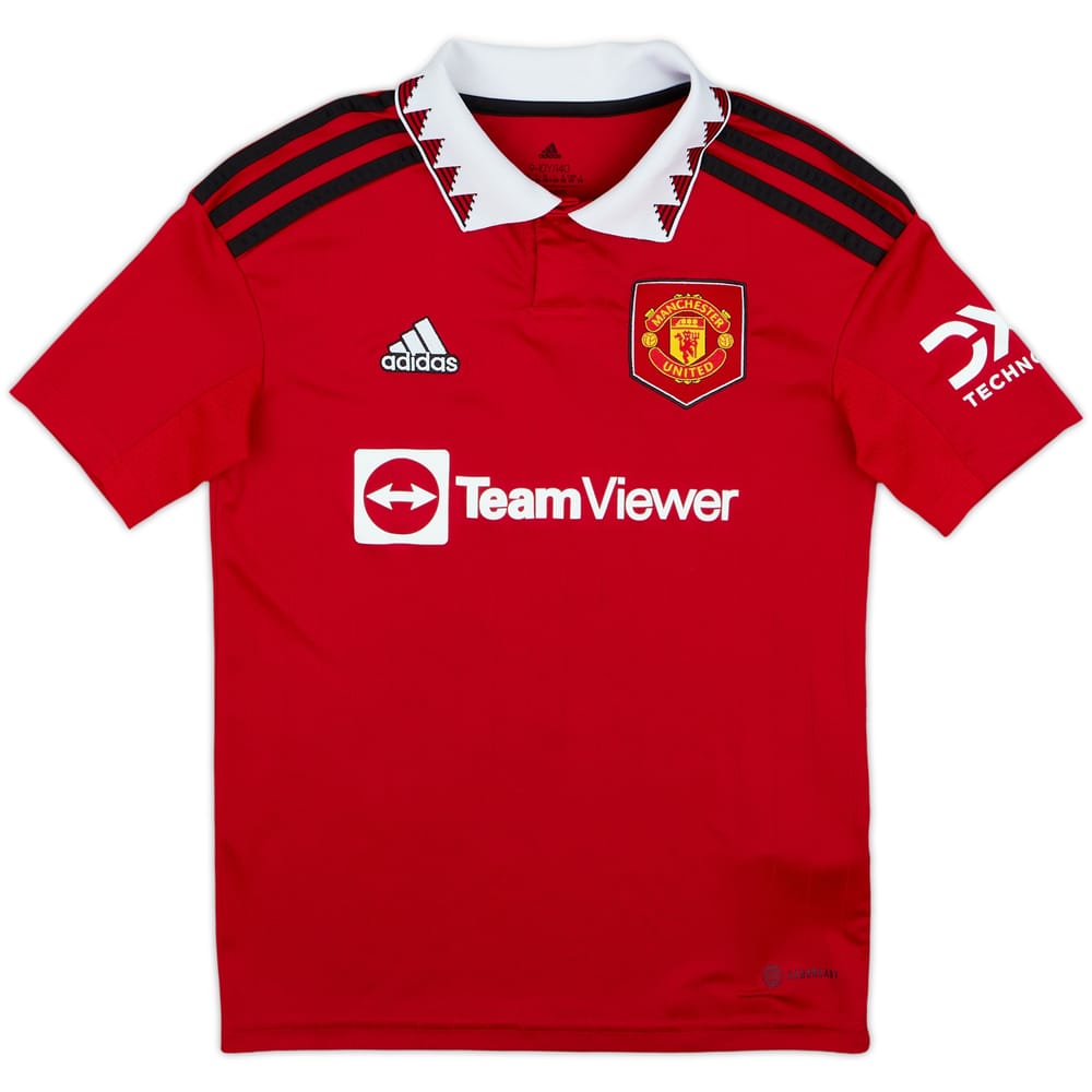 2022-23 Manchester United Home Shirt - 10/10 - (S.Boys)