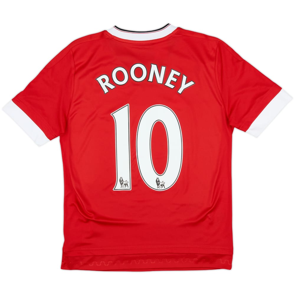 2015-16 Manchester United Home Shirt Rooney #10 - 9/10 - (L.Boys)