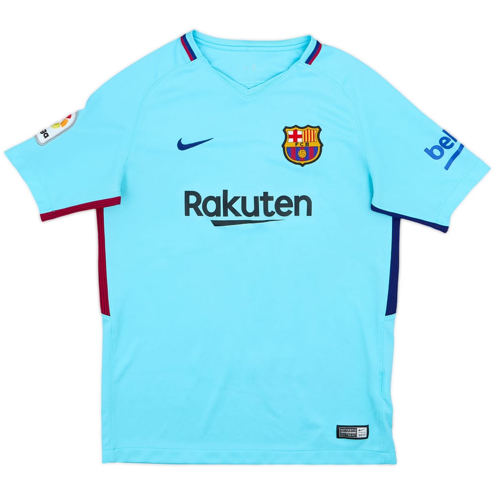 2017-18 Barcelona Away Shirt - 8/10 - (L.Boys)