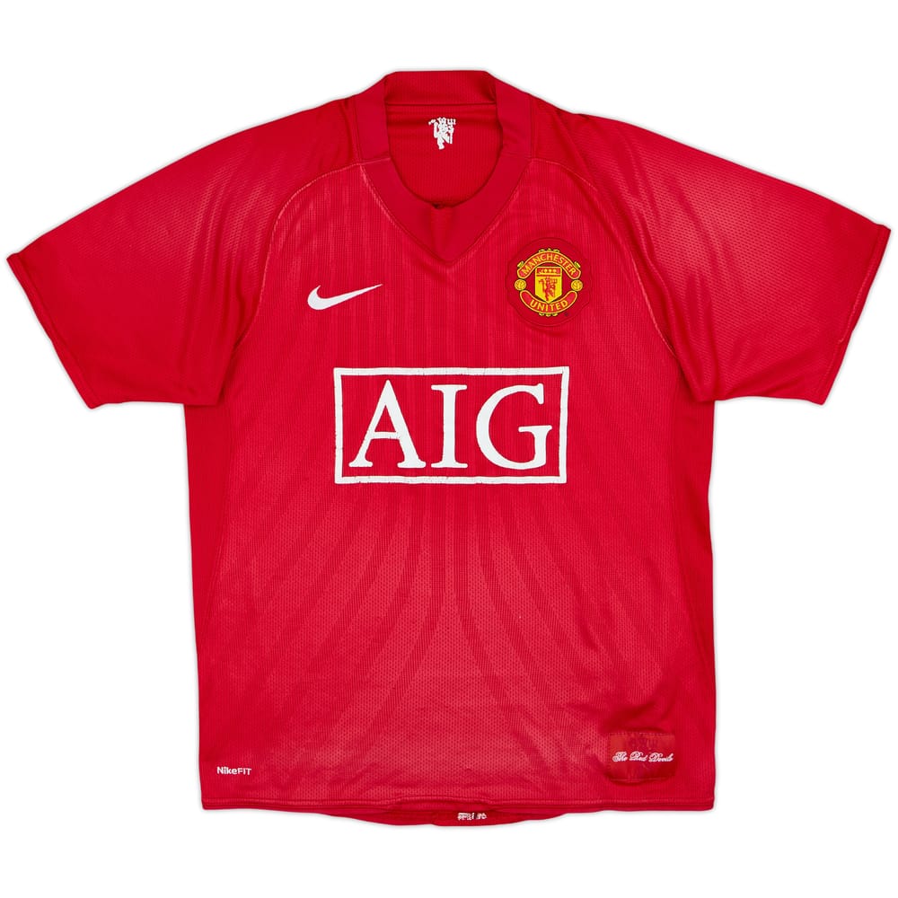 2007-09 Manchester United Home Shirt - 3/10 - (S)