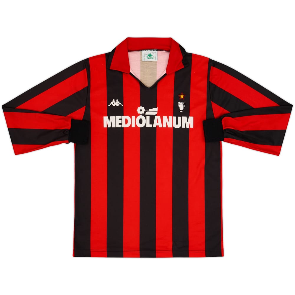 1988-89 AC Milan Local Manga Larga Camiseta - 6/10 - (M)