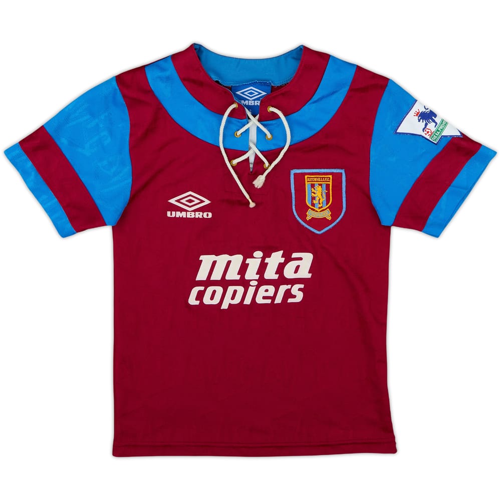 1992-93 Aston Villa Home Shirt - 9/10 - (S.Boys)