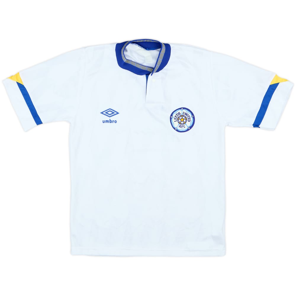 1990-91 Leeds United Home Shirt - 9/10 - (L.Boys)