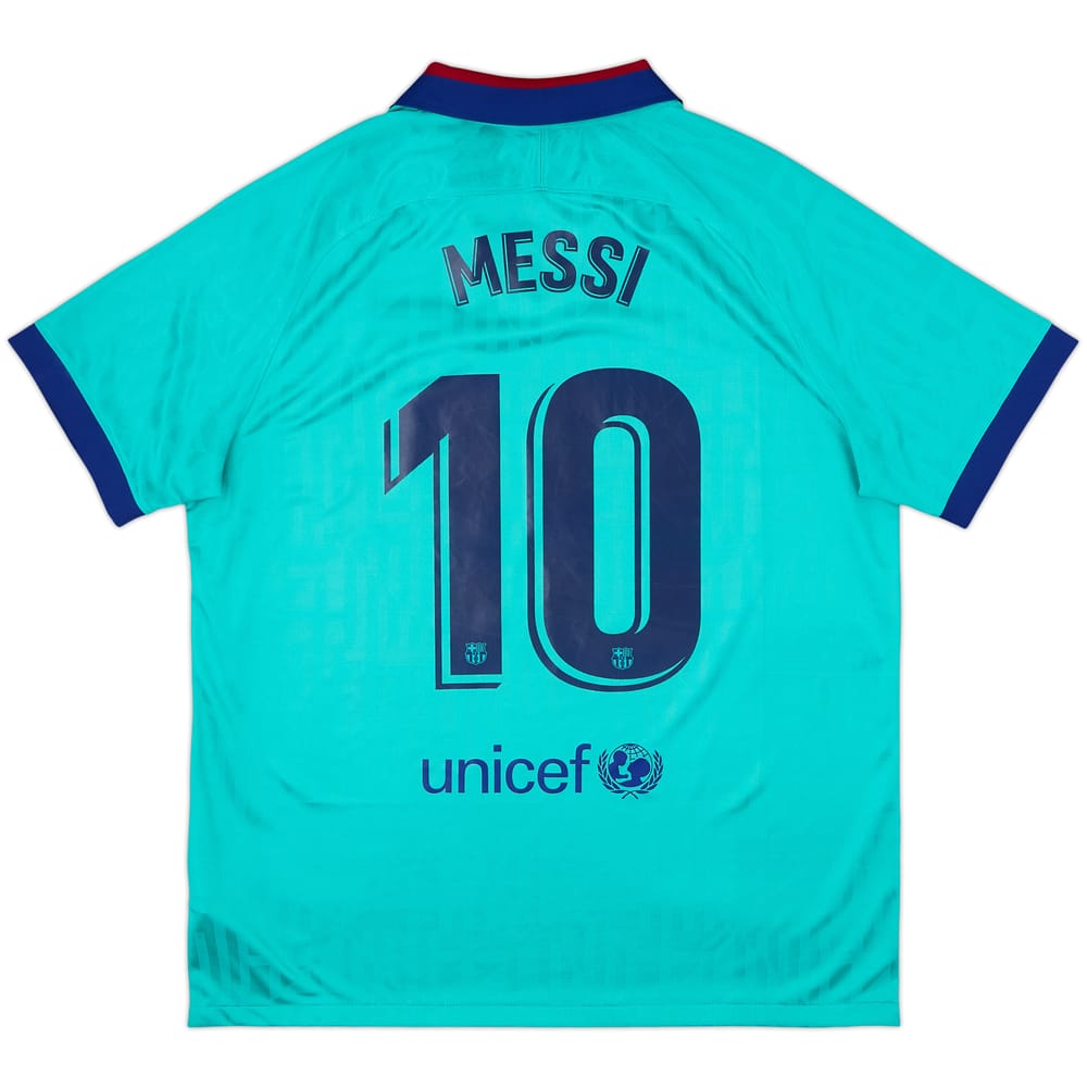 2019-20 Barcelona Tercera CL Camiseta Messi #10 - 9/10 - (XL)