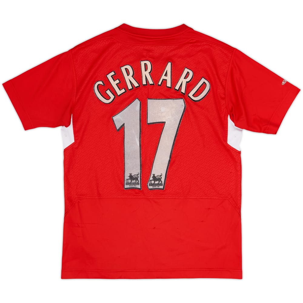 2004-06 Liverpool Home Shirt Gerrard #17 - 5/10 - (L.Boys)
