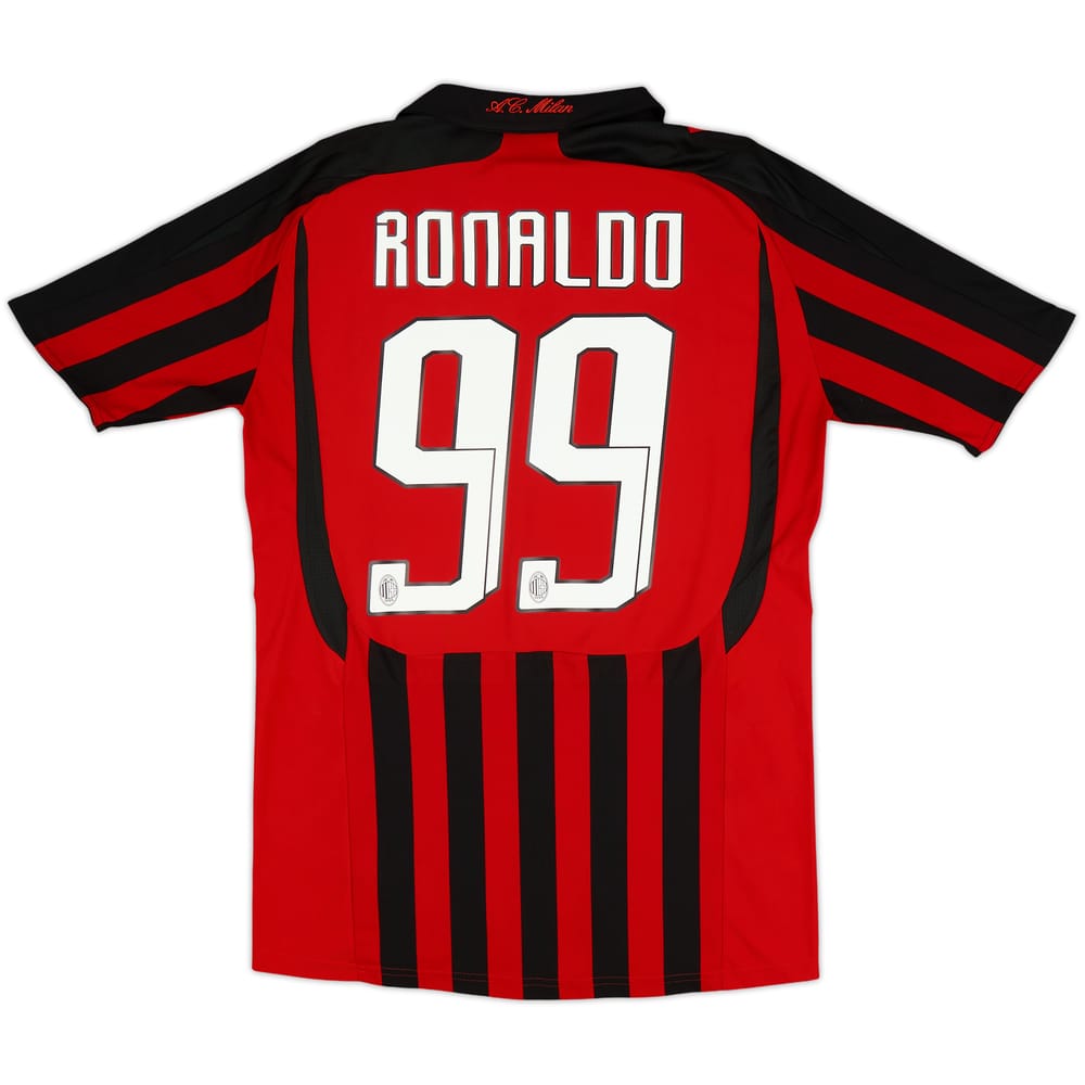 2007-08 AC Milan Home Shirt Ronaldo #99 - 8/10 - (S)