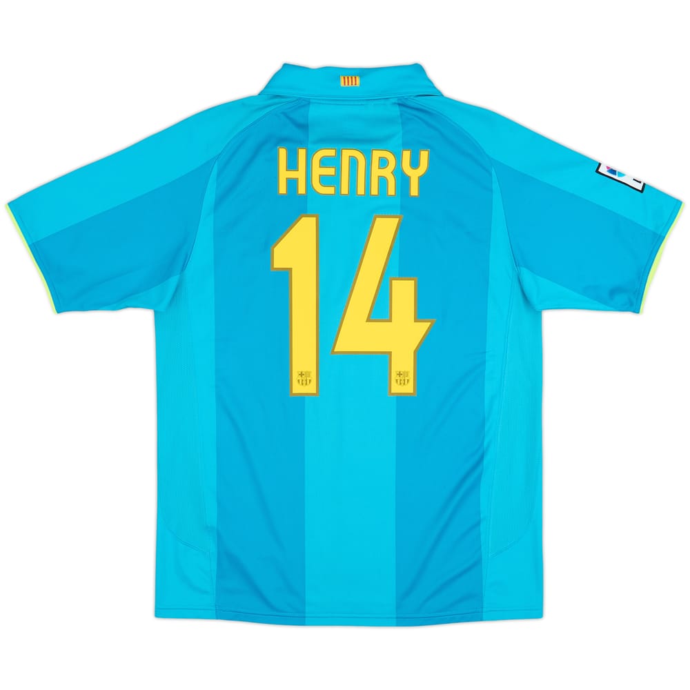 2007-09 Barcelona Away Shirt Henry #14 - 7/10 - (L)