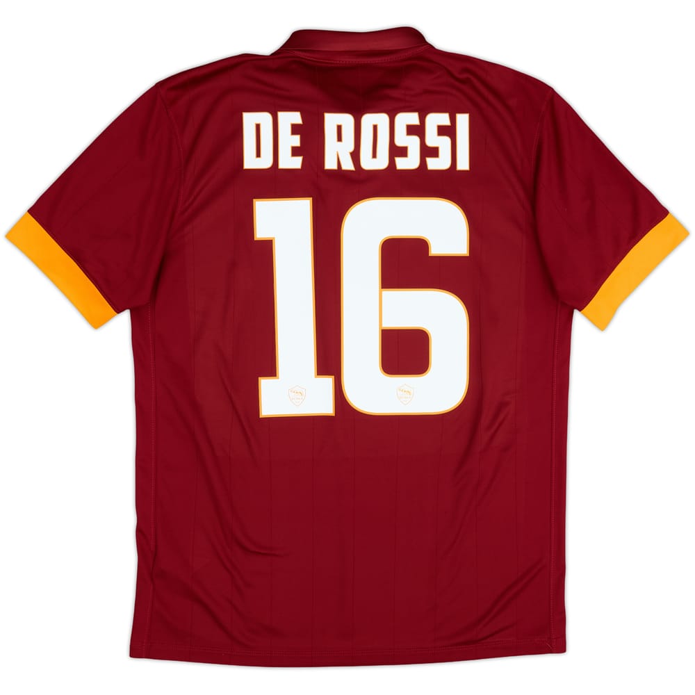 2014-15 Roma Home Shirt De Rossi #16 - 6/10 - (M)