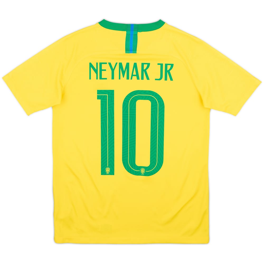 2018-19 Brazil Home Shirt Neymar Jr #10 - 6/10 - (XL.Boys)