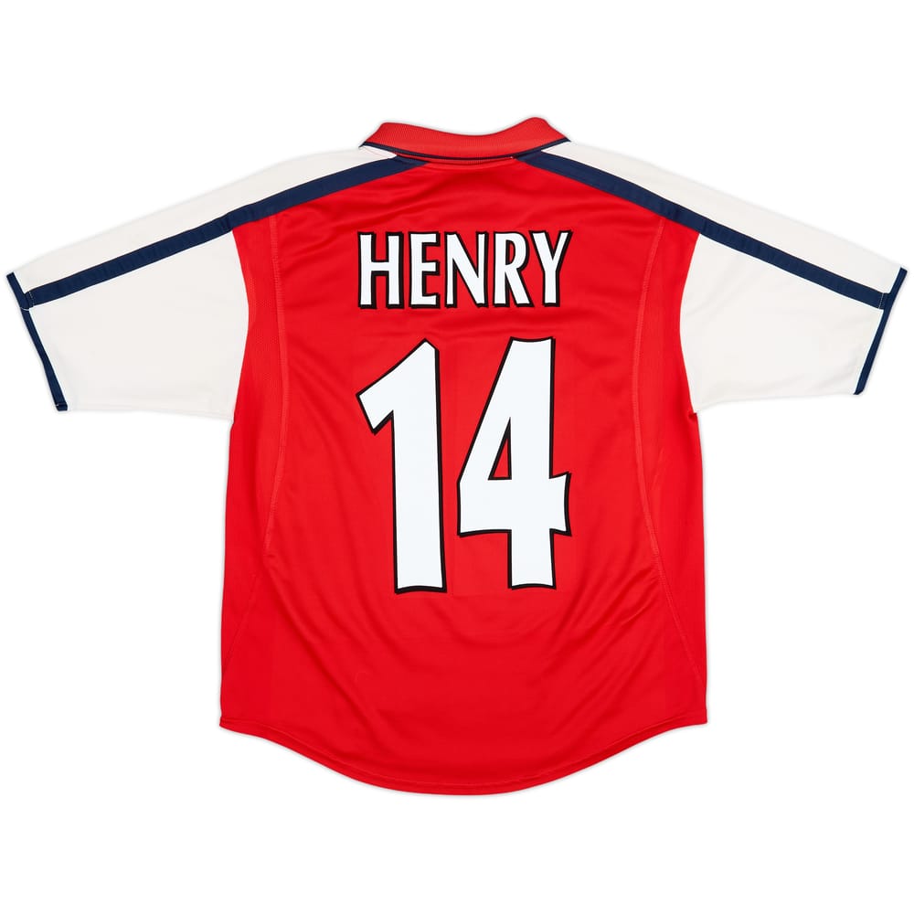 2000-02 Arsenal Home Shirt Henry #14 - 6/10 - (XL.Boys)