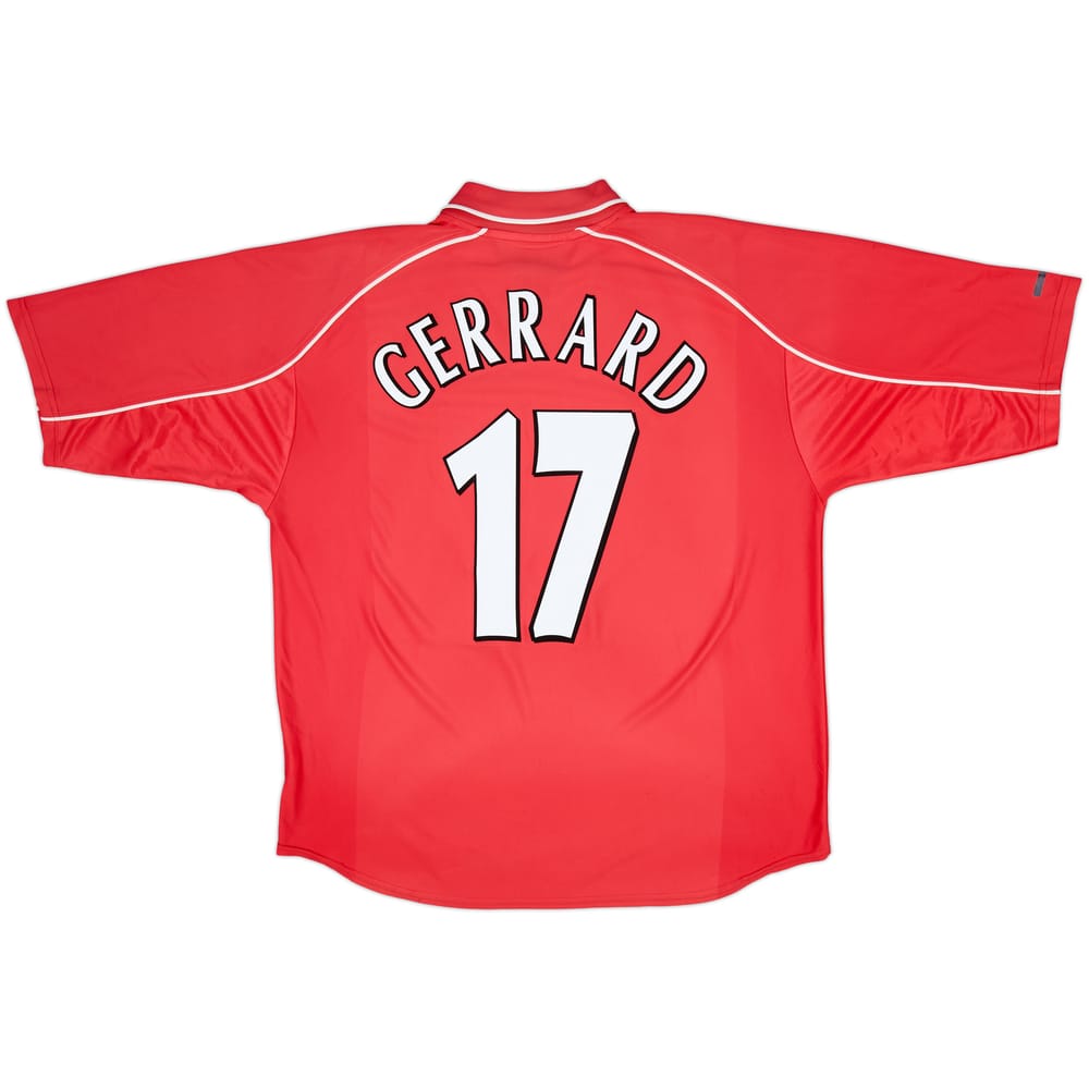 2000-02 Liverpool Home Shirt Gerrard #17 - 6/10 - (XL)