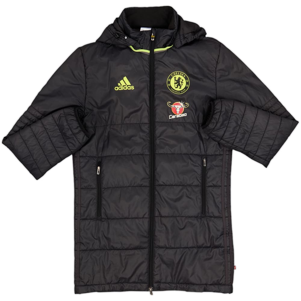 2016-17 Chelsea adidas Hooded Padded Bench Coat - 6/10 - (S)