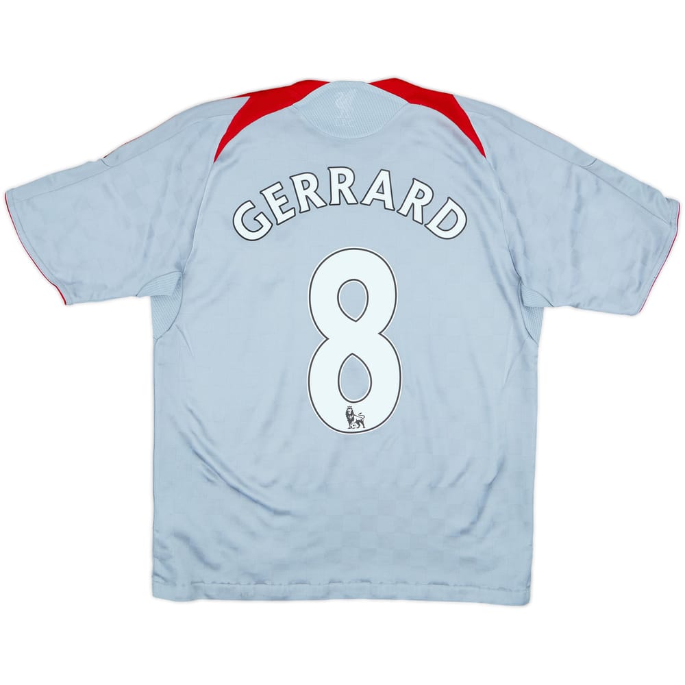 2008-09 Liverpool Away Shirt Gerrard #8 - 8/10 - (L.Boys)