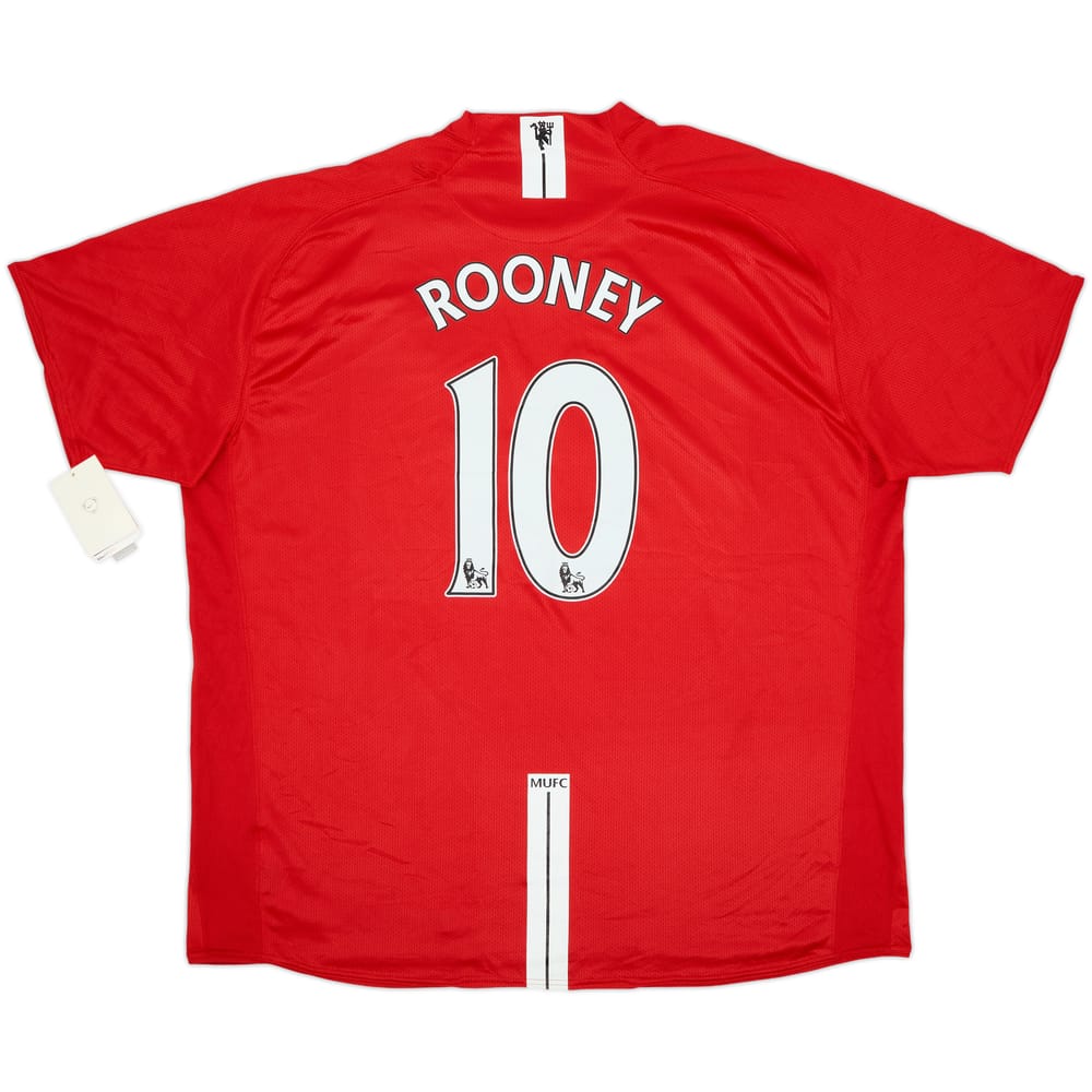 2007-09 Manchester United Home Shirt Rooney #10 (3XL)