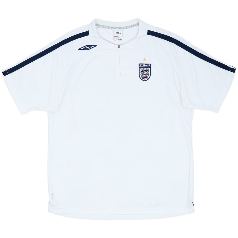 2006-07 England Umbro 1/4 Zip Polo Shirt - 5/10 - (XL)