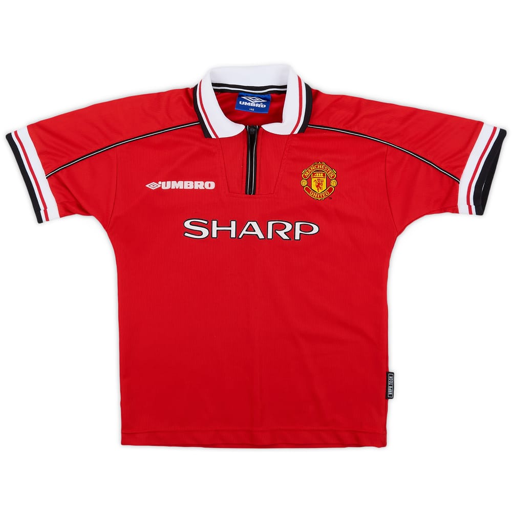 1998-00 Manchester United Home Shirt - 8/10 - (M.Boys)