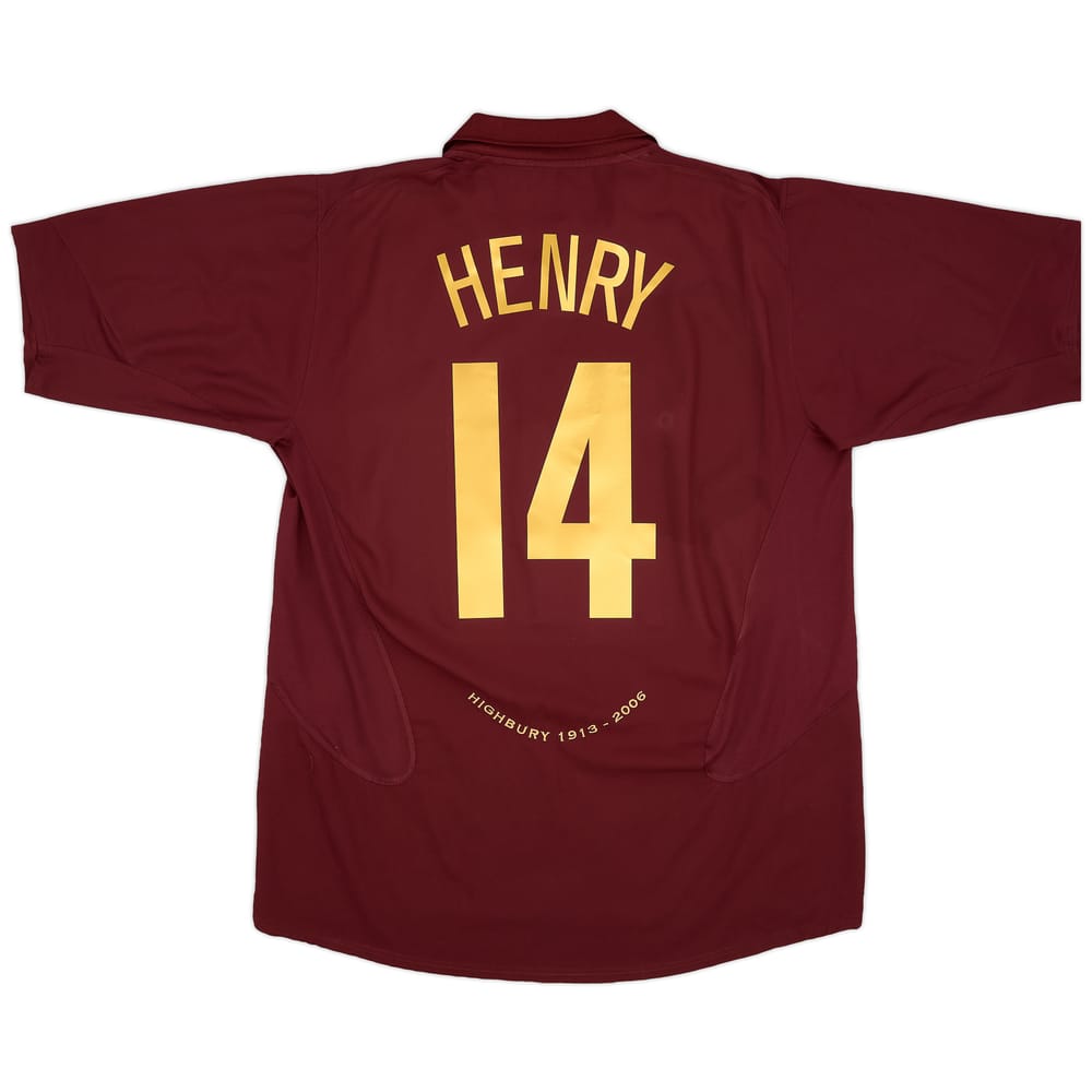 2005-06 Arsenal Home Shirt Henry #14 - 8/10 - (XL)