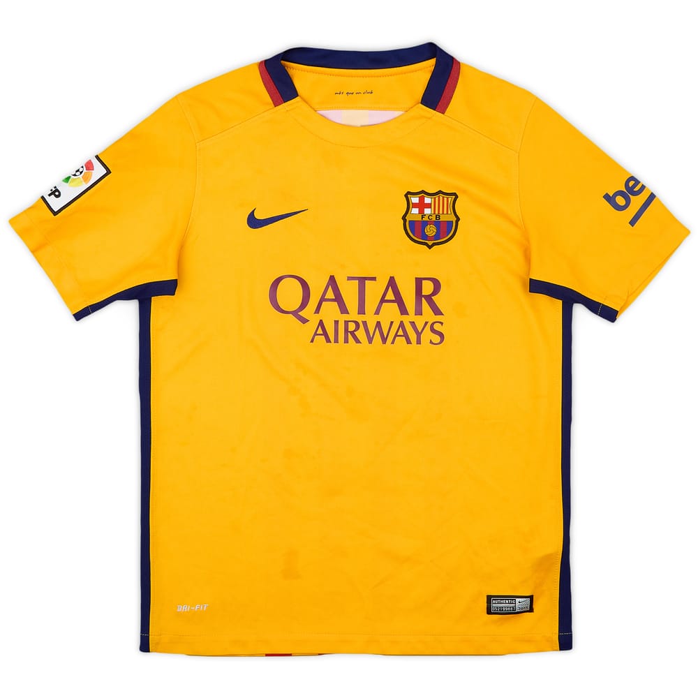 2015-16 Barcelona Away Shirt - 6/10 - (L.Boys)
