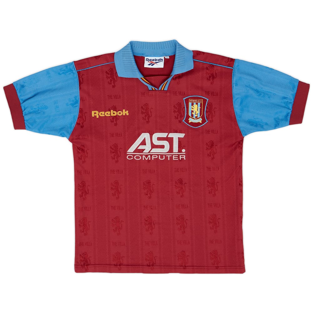 1995-97 Aston Villa Home Shirt - 8/10 - (M.Boys)