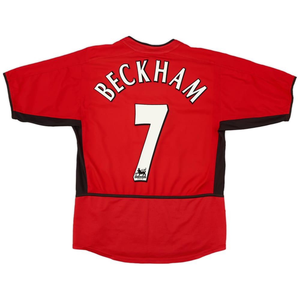 2002-04 Manchester United Home Shirt Beckham #7 - 7/10 - (S)